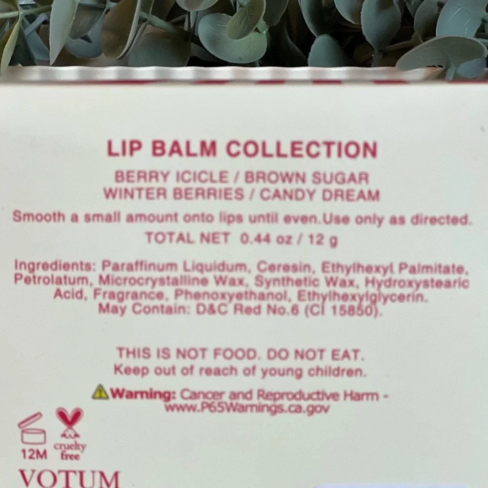 Lip Balm Collection Festive Red and Green in Snow Globe Christmas Holiday - Picture 3 of 3